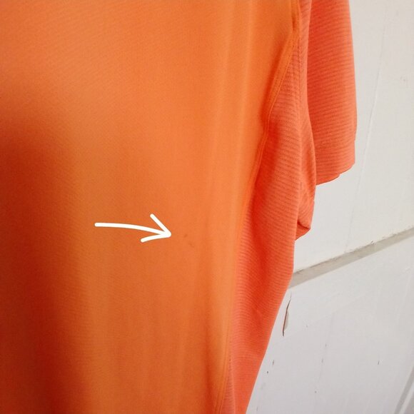 Lululemon Shirt Post Practice Polo Mens Large Orange Black Button Down Stretch* - Picture 11 of 13